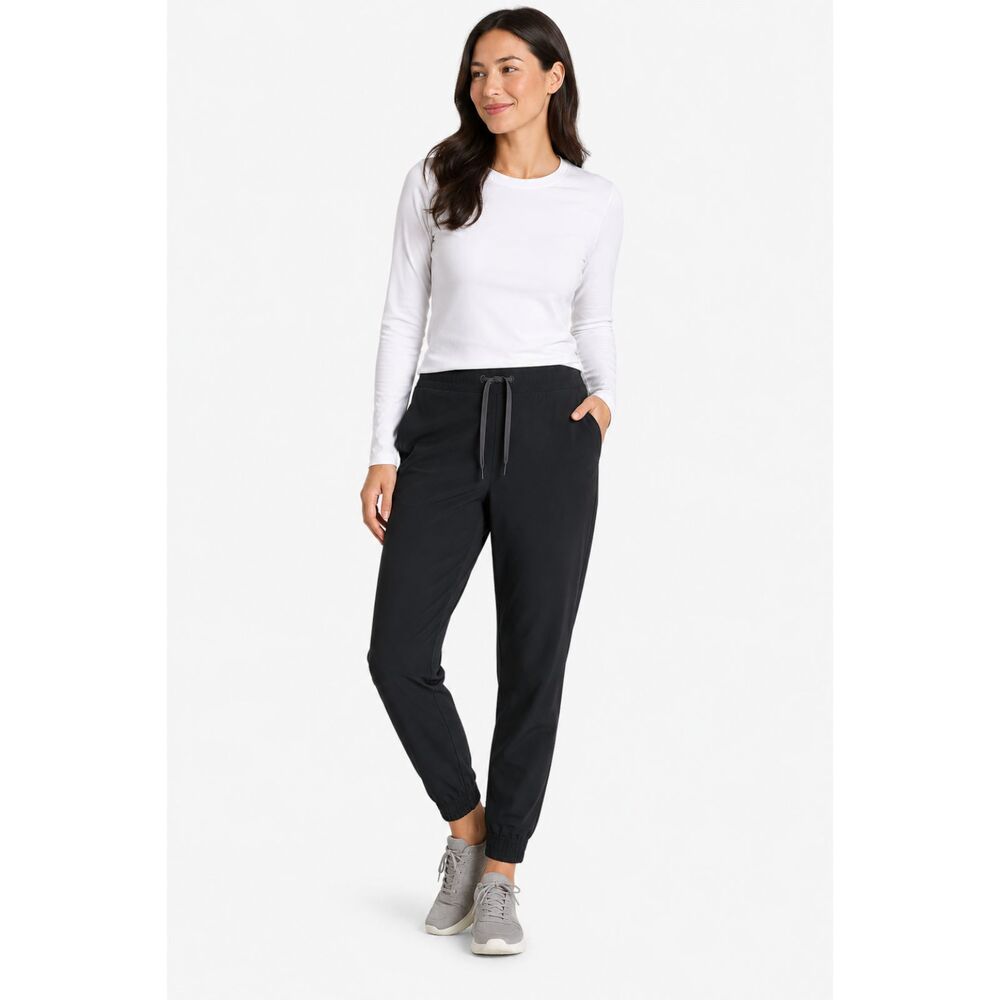 Eddie Bauer Womens M Pant Activewear Jogger Outdoor Drawstring Pullon Pocket U3